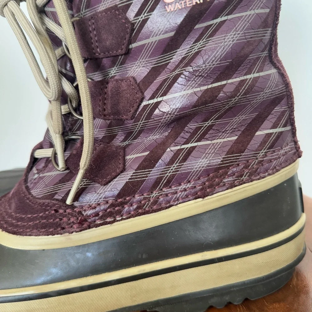 Sorel 1964 PAC Waterproof Mulberry Outdoor Snow Winter Boots with Warm Lining